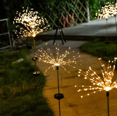 Світильник садовий Феєрверк на сонячній 150 led